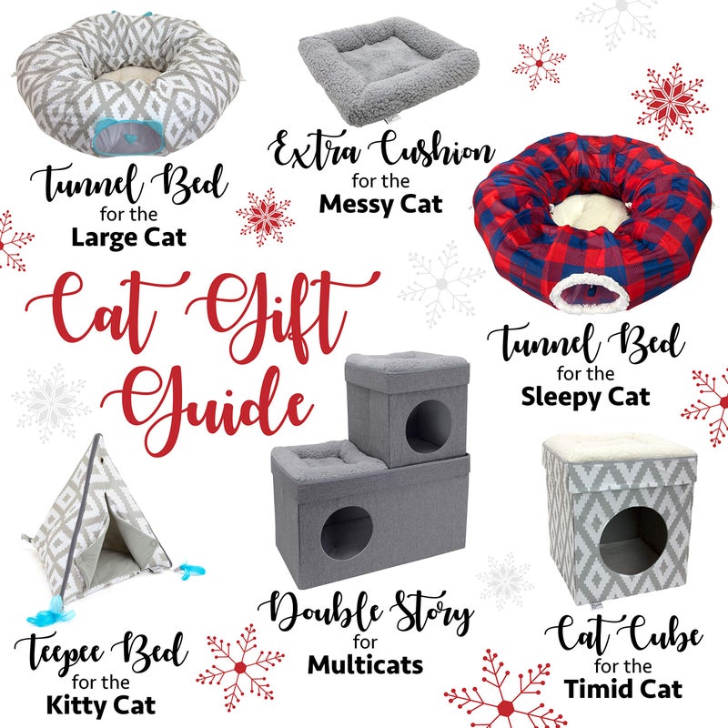 Kitty City Plaid Tunnel Bed - Image 4